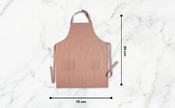 Striped 100% Cotton Apron – Adjustable Neck, Long Waist Ties & 2 Front Pockets | Beautiful Rose