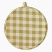 Checked 100% Cotton Hob Cover with Terry Towelling Base | Lively Green