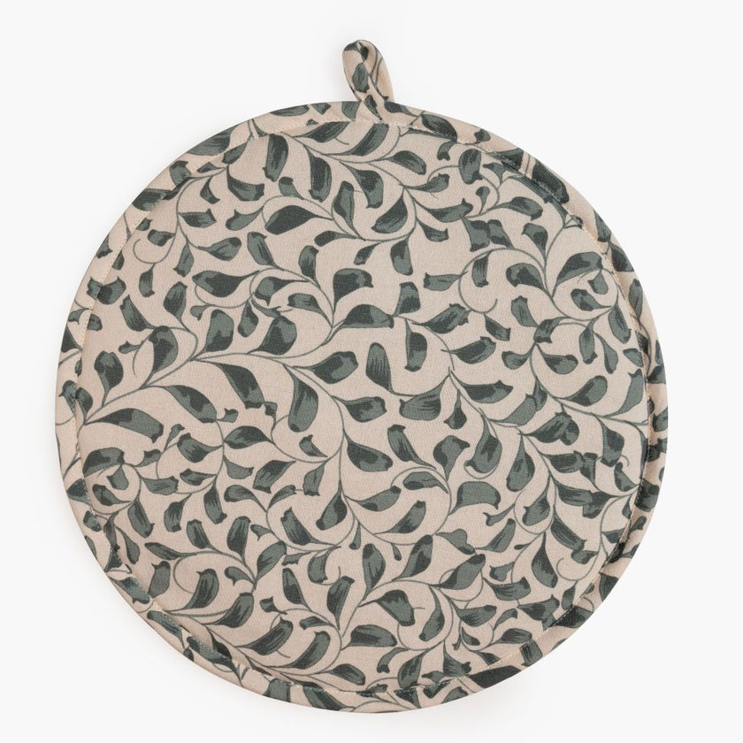 Scroll 100% Cotton Hob Cover with Terry Towelling Base | Lovable Blue