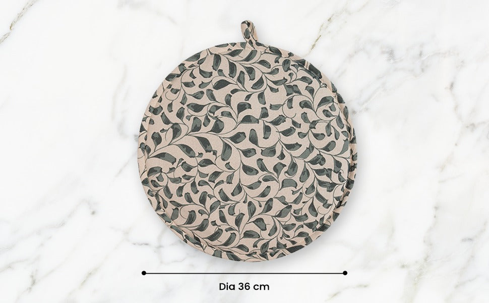 Scroll 100% Cotton Hob Cover with Terry Towelling Base | Lovable Blue