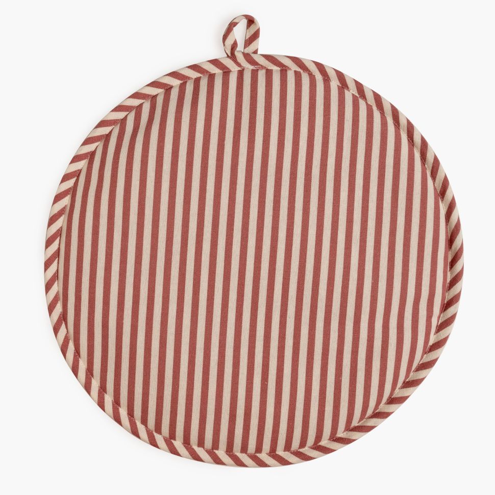 Striped 100% Cotton Hob Cover with Terry Towelling Base | Beautiful Rose