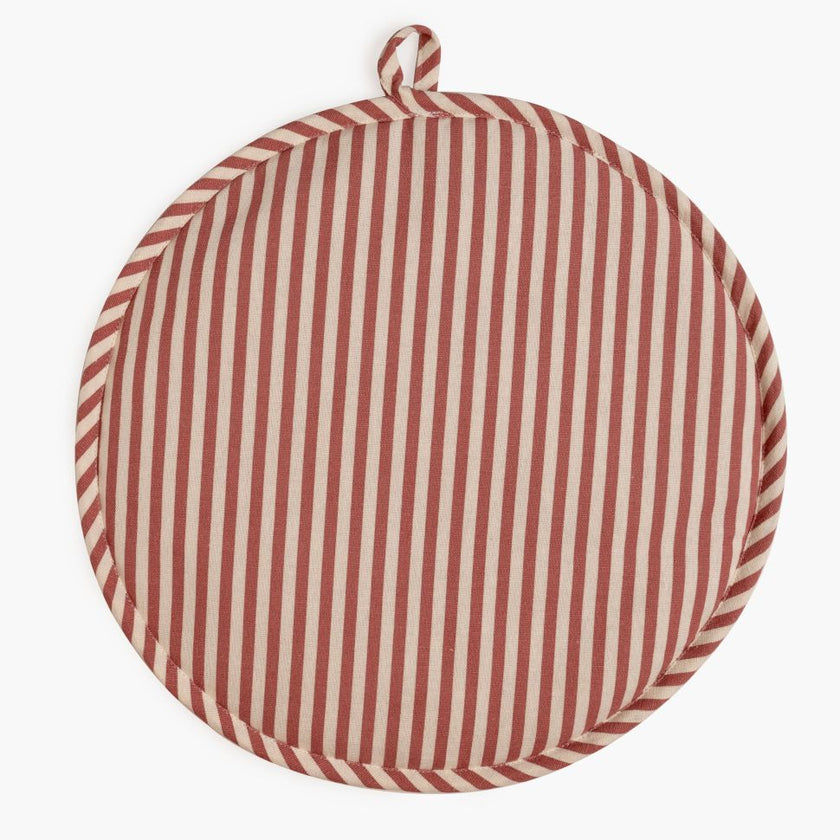 Striped 100% Cotton Hob Cover with Terry Towelling Base | Beautiful Rose