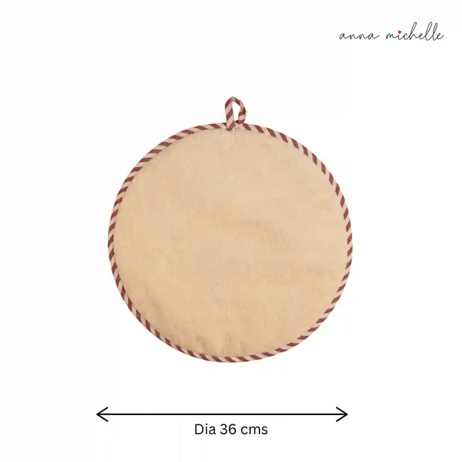 Striped 100% Cotton Hob Cover with Terry Towelling Base | Beautiful Rose