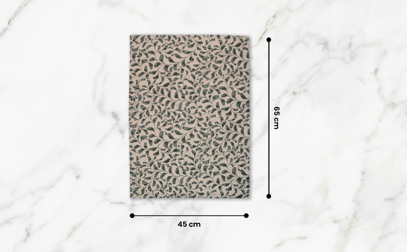 Scroll 100% Cotton Set of 2 Reusable Cloth Tea Towels with Hanging Loop | Lovable Blue