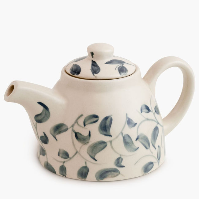 Scroll 1,200ml Handmade & Hand-Painted Stoneware Teapot | Lovable Blue