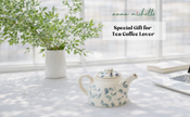 Scroll 1,200ml Handmade & Hand-Painted Stoneware Teapot | Lovable Blue